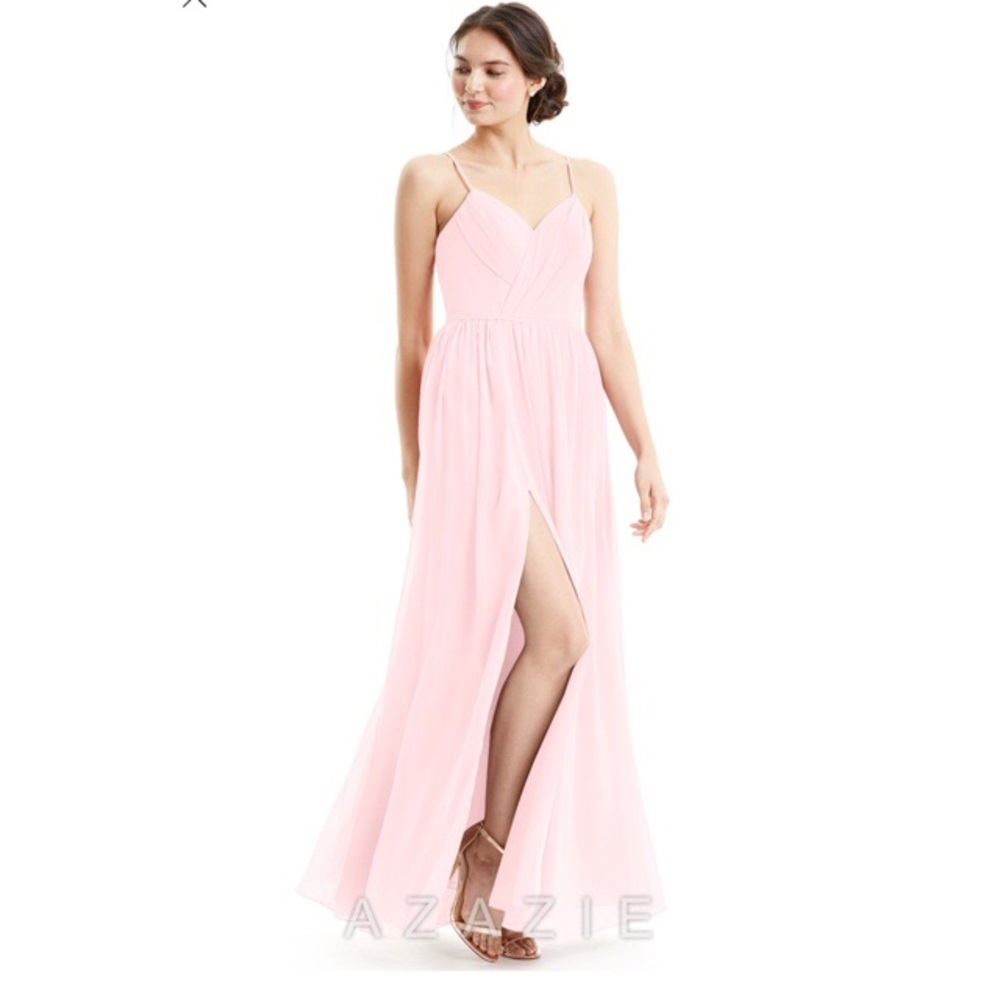 Azazie Cora Blushing Pink Bridesmaid Dress